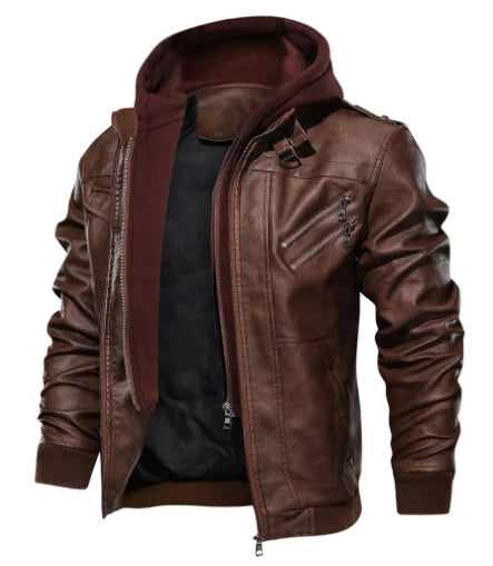 Men's PU Leather Jacket Coat