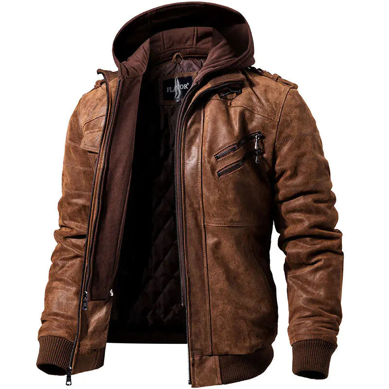Men's PU Leather Jacket Coat