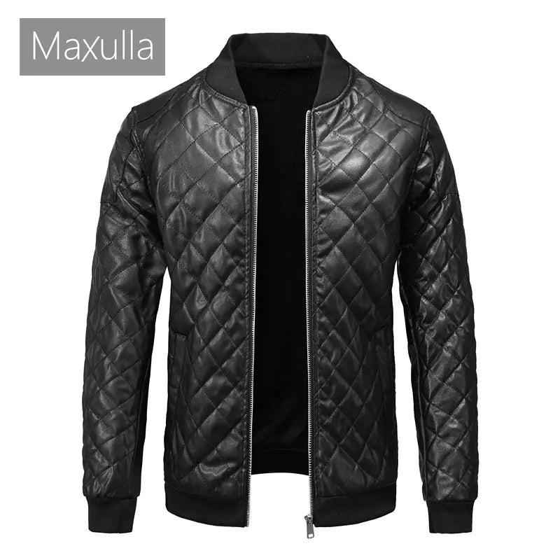 Maxulla Men's PU Leather Jacket - Fashion Streetwear