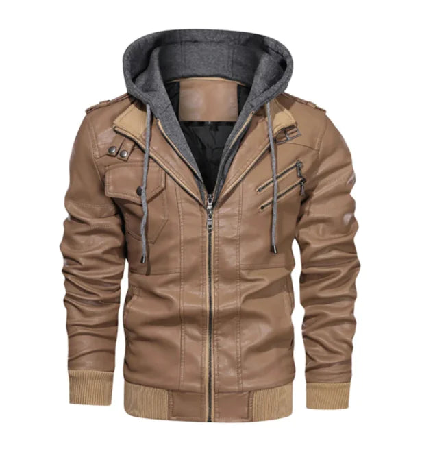 Men's PU Leather Jacket Coat