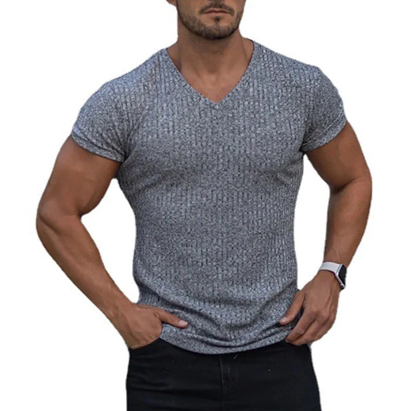 The Alpha Fit™ Mens V Neck Short Sleeve T Shirt