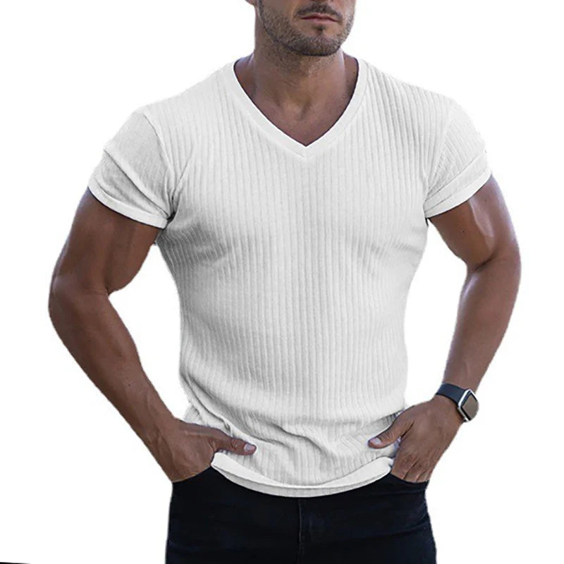 The Alpha Fit™ Mens V Neck Short Sleeve T Shirt