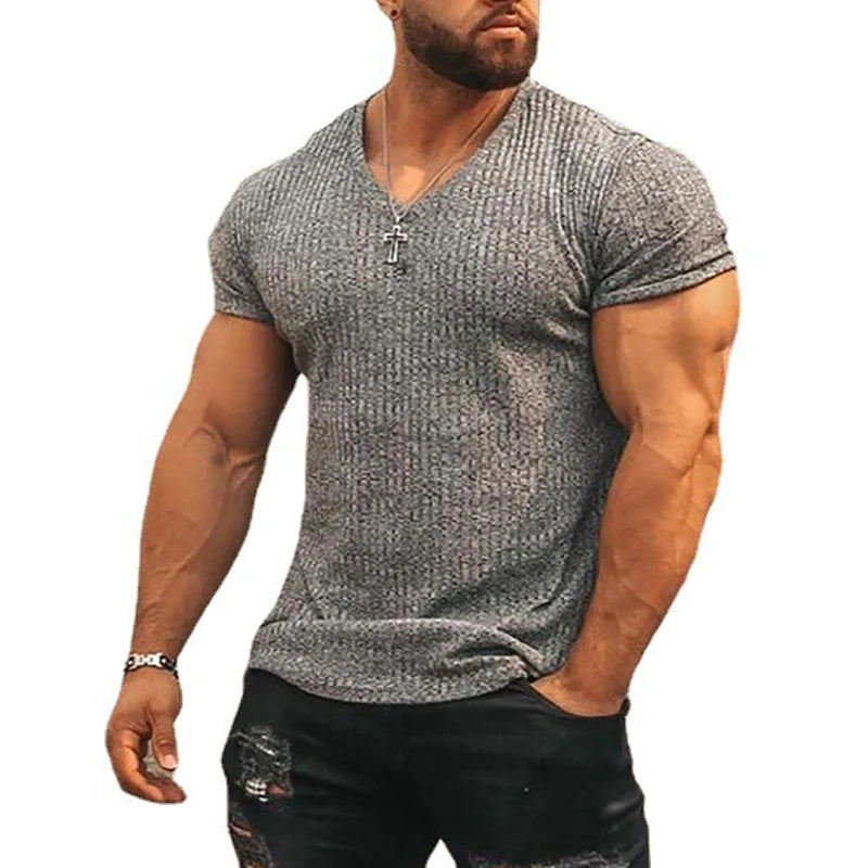 The Alpha Fit™ Mens V Neck Short Sleeve T Shirt