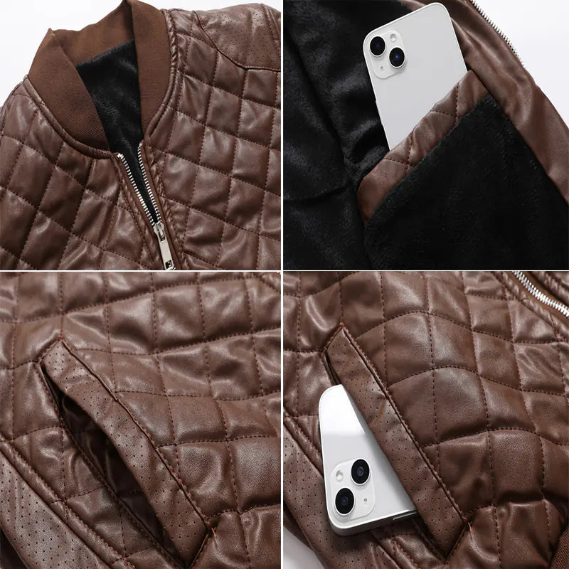 Maxulla Men's PU Leather Jacket - Fashion Streetwear