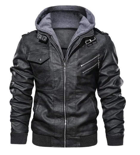 Men's PU Leather Jacket Coat