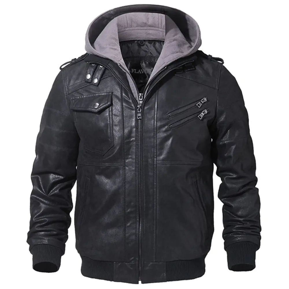 Men's PU Leather Jacket Coat