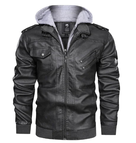 Men's PU Leather Jacket Coat
