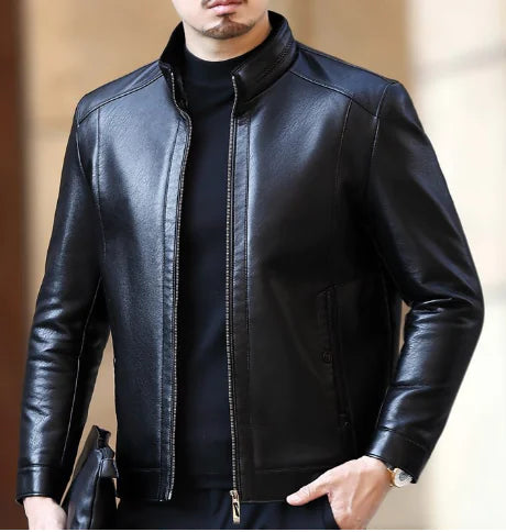 Men's Leather Jacket - Patagonia Genuine Sheepskin Coat