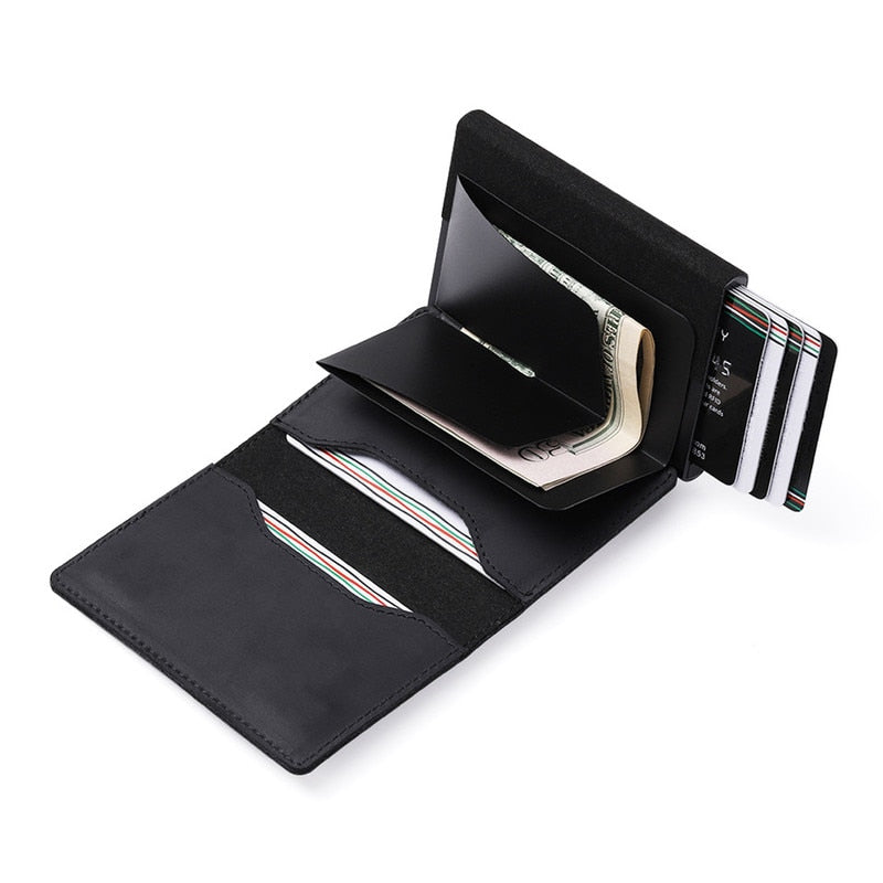 SlimSlide™ AirTag Wallet - Premium Leather