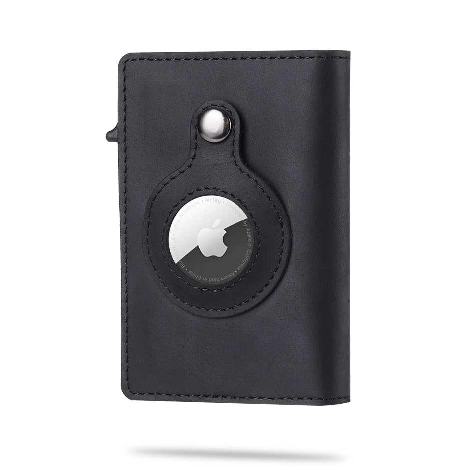 SlimSlide™ AirTag Wallet - Premium Leather